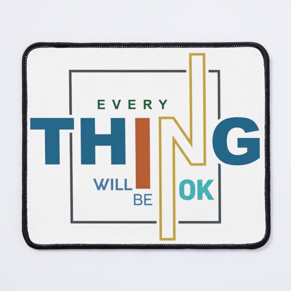 Item preview, Every Thing Will Be OK – Neon Typography Design designed and sold by CreatifyTee.