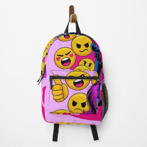 Item preview, Fierce Pink Hair Punk Girl Emoji Chaos Portrait designed and sold by Amanda's Factory.