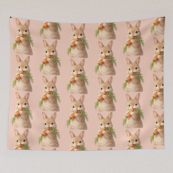 Item preview, Cute Bunny with Carrot – Sweet Spring Easter Watercolour designed and sold by inspired-works.