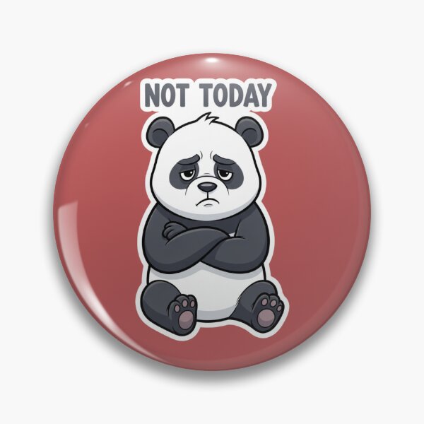 Item preview, Not Today Panda – Tired Mood Funny Meme Sticker designed and sold by Mojbin.