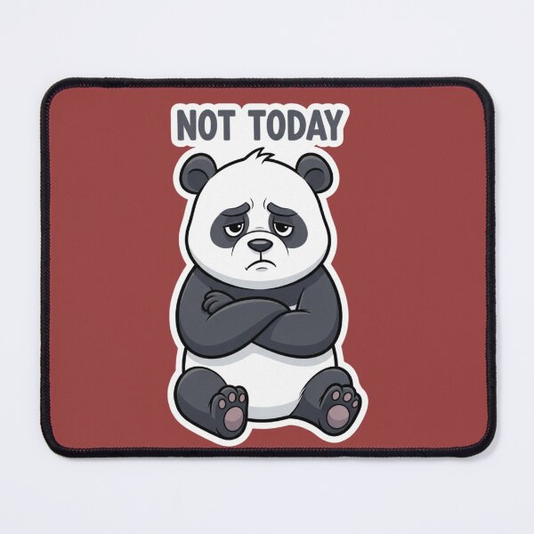 Item preview, Not Today Panda – Tired Mood Funny Meme Sticker designed and sold by Mojbin.