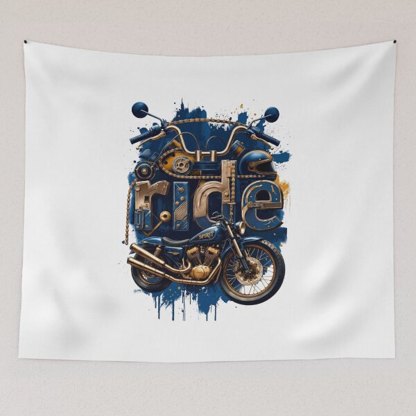 Item preview, Ride Spirit Vintage Motorcycle Art designed and sold by CreatifyTee.