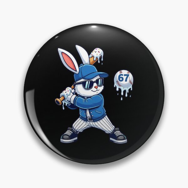 Item preview, Cool Melting Ice Cream Rabbit Baseball Player T-Shirt | Summer Sports Mascot Graphic Tee | Retro Number 67 Drip Shirt designed and sold by Dmo3HarkoArt.