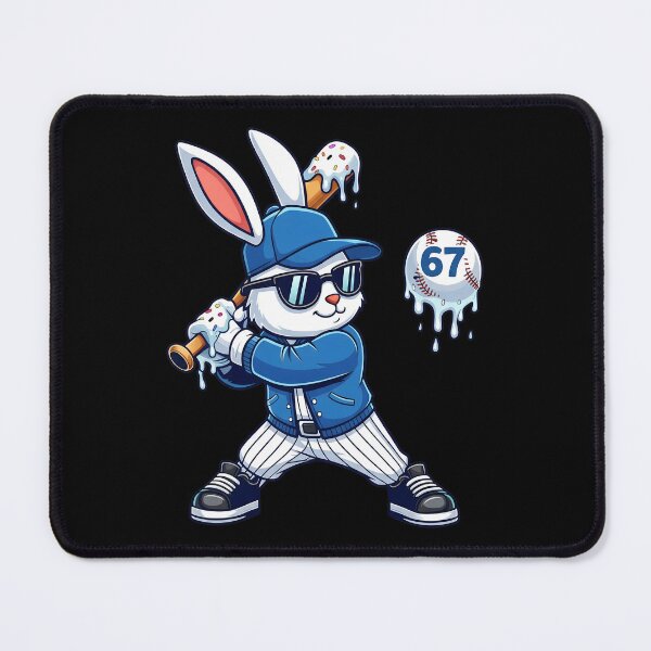 Item preview, Cool Melting Ice Cream Rabbit Baseball Player T-Shirt | Summer Sports Mascot Graphic Tee | Retro Number 67 Drip Shirt designed and sold by Dmo3HarkoArt.