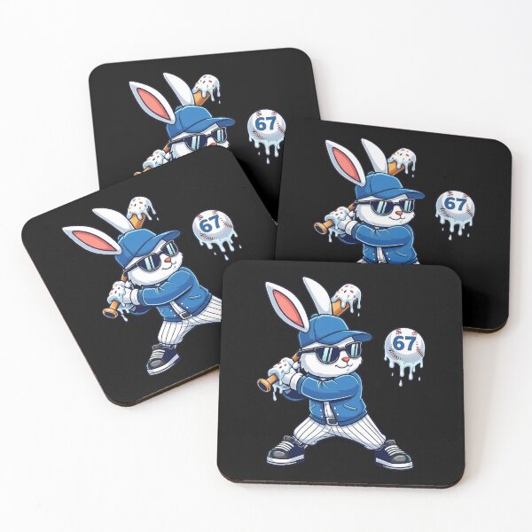 Item preview, Cool Melting Ice Cream Rabbit Baseball Player T-Shirt | Summer Sports Mascot Graphic Tee | Retro Number 67 Drip Shirt designed and sold by Dmo3HarkoArt.