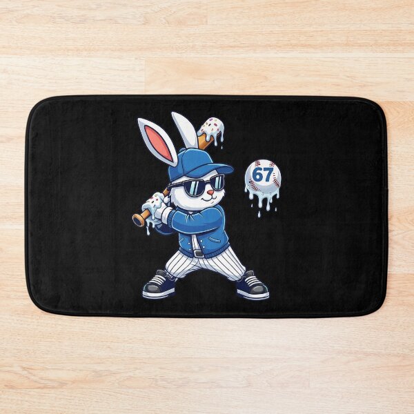 Item preview, Cool Melting Ice Cream Rabbit Baseball Player T-Shirt | Summer Sports Mascot Graphic Tee | Retro Number 67 Drip Shirt designed and sold by Dmo3HarkoArt.