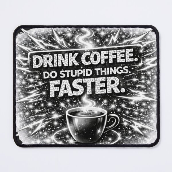 Item preview, Drink Coffee Do Stupid Things Faster designed and sold by Nika Art Studio.