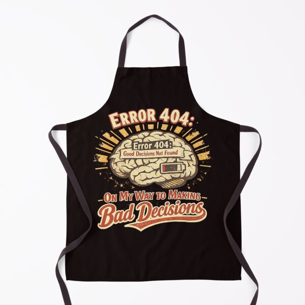 Item preview, On My Way to Making Bad Decisions – Retro Brain Error 404 Design designed and sold by FrameFlow.