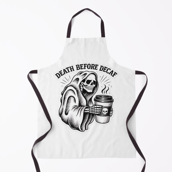Item preview, Death Before Decaf – Dark Coffee Reaper sticker designed and sold by Jaideep Walia.