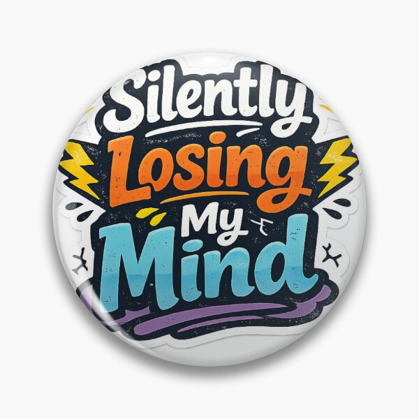 Item preview, Silently Losing My Mind Sticker – Funny Relatable Stress Mood Meme designed and sold by LowMood Studio.