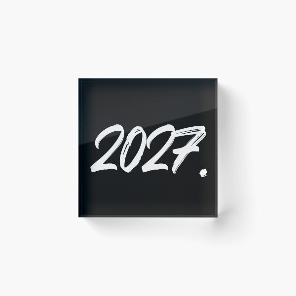 Item preview, Year Of 2027 White Paint Ink Brush Typography designed and sold by CDPrintsDesigns.