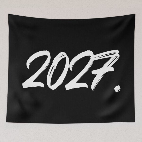 Item preview, Year Of 2027 White Paint Ink Brush Typography designed and sold by CDPrintsDesigns.