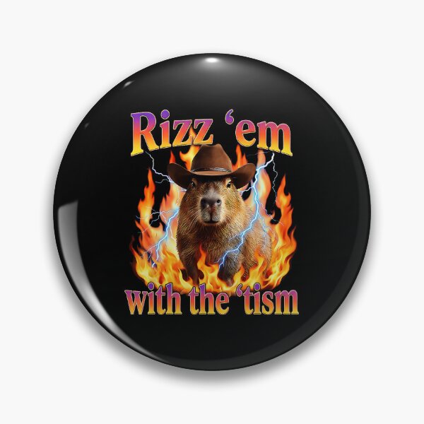 Item preview, Rizz Em With The Tism Capybara Funny Meme Design designed and sold by tadmercado.