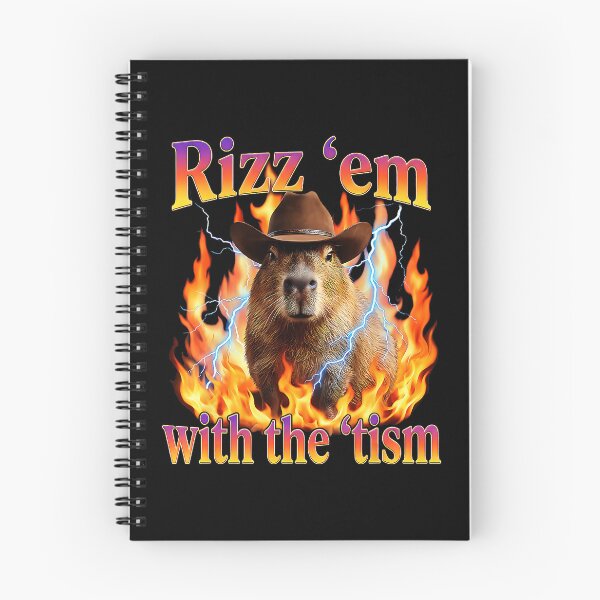 Item preview, Rizz Em With The Tism Capybara Funny Meme Design designed and sold by tadmercado.
