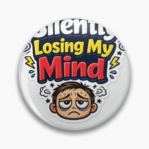 Item preview, Silently Losing My Mind Sticker – Funny Relatable Stress Mood designed and sold by LowMood Studio.