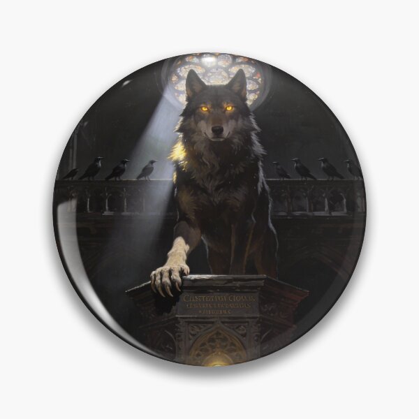 Item preview, Wolf Preaches From Dark Sacred Cathedral Pulpit designed and sold by GeoWhimsy Studio.
