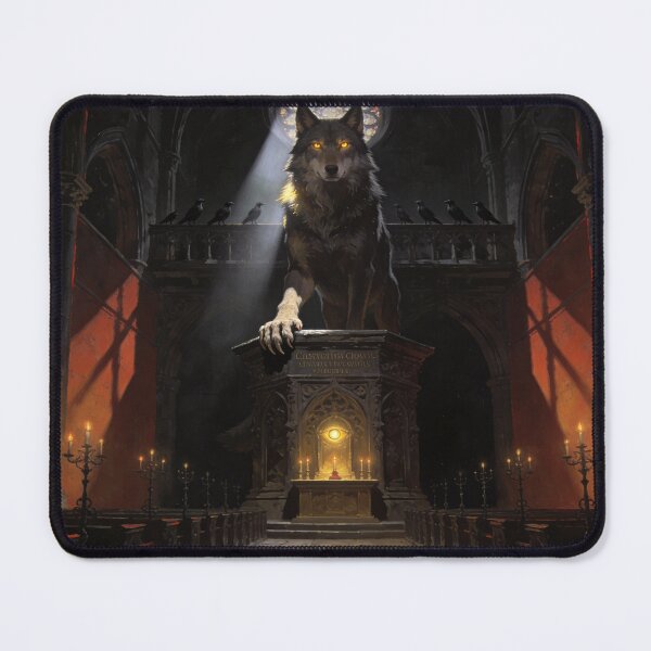 Item preview, Wolf Preaches From Dark Sacred Cathedral Pulpit designed and sold by GeoWhimsy Studio.