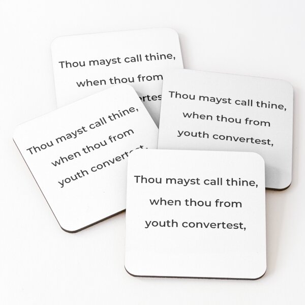Item preview, "Thou mayst call thine when thou from youth convertest." - print black designed and sold by ariksworld.