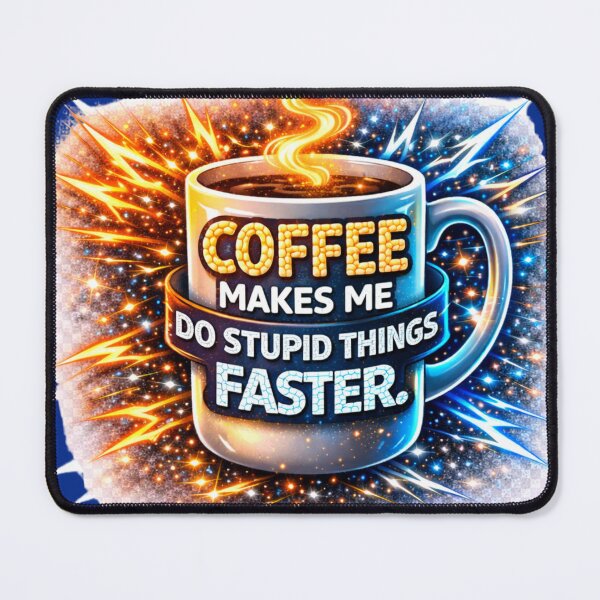 Item preview, Coffee Makes Me Do Stupid Things FASTER designed and sold by Nika Art Studio.