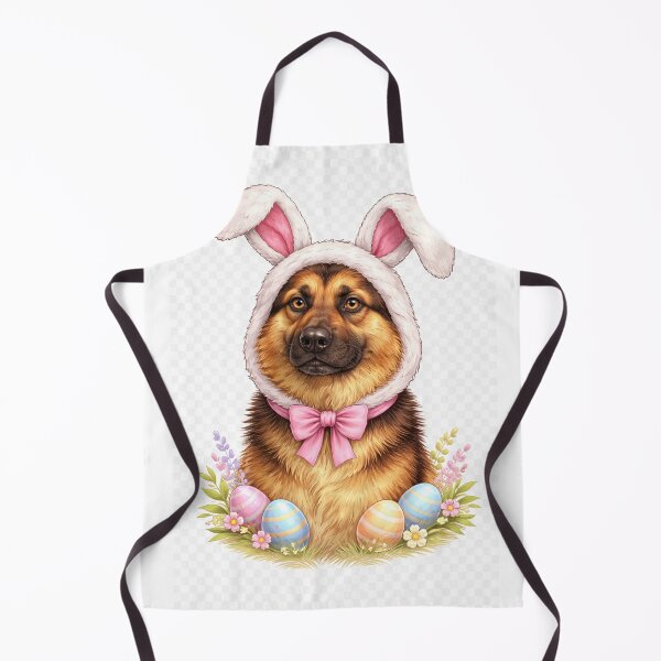 Item preview, German Shepherd Easter Bunny – Cute Spring Dog Illustration designed and sold by Zampettalibera.