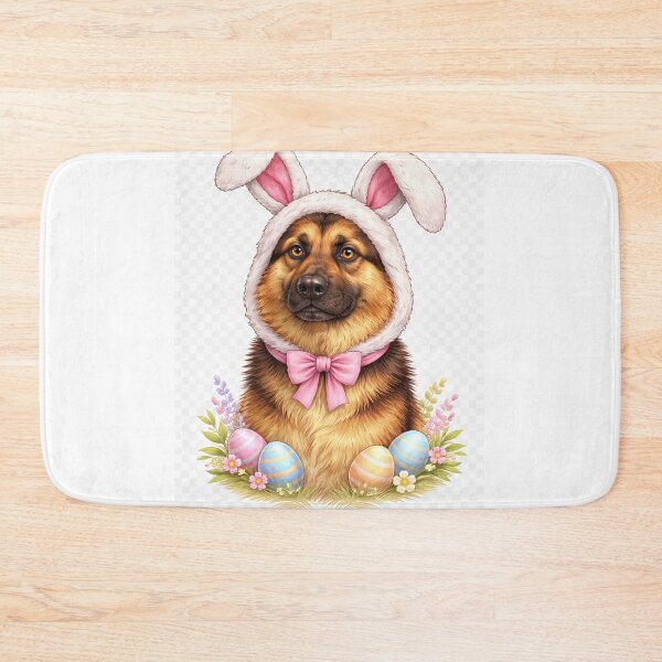Item preview, German Shepherd Easter Bunny – Cute Spring Dog Illustration designed and sold by Zampettalibera.