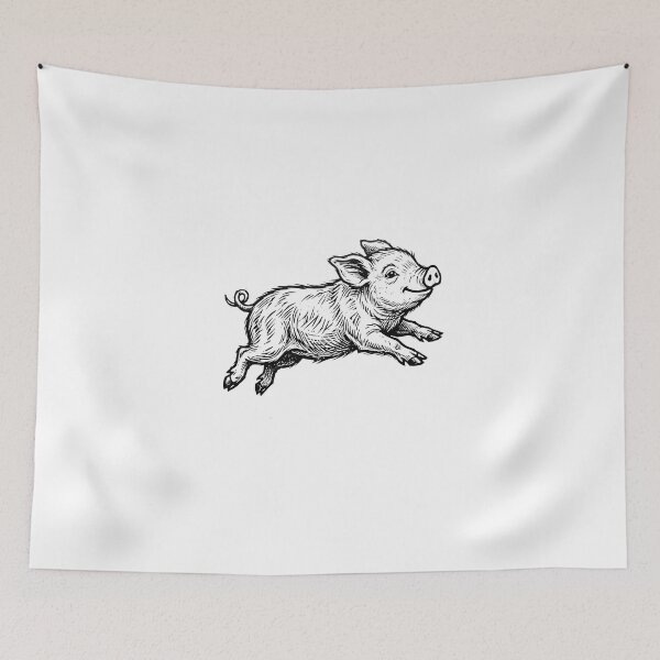 Item preview, Mini Pig – Cute Aesthetic Pig Illustration designed and sold by PhokaPhokich.