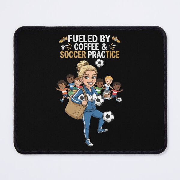Item preview, Fueled by Coffee and Soccer Practice  – Busy Mom  designed and sold by printedartgoods.