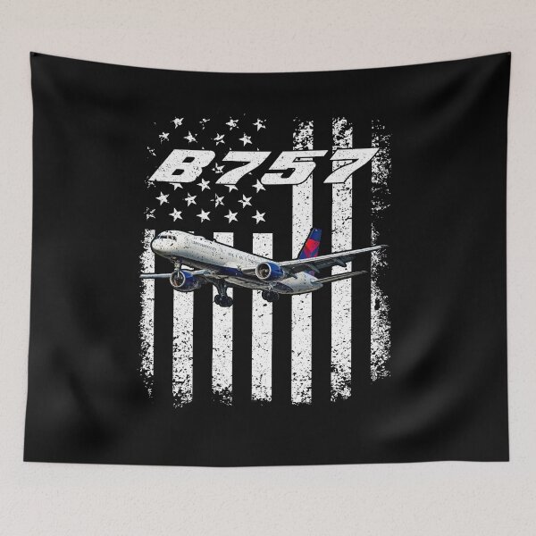 Item preview, B757 Patriotic American Flag Jet designed and sold by Emberglowo.