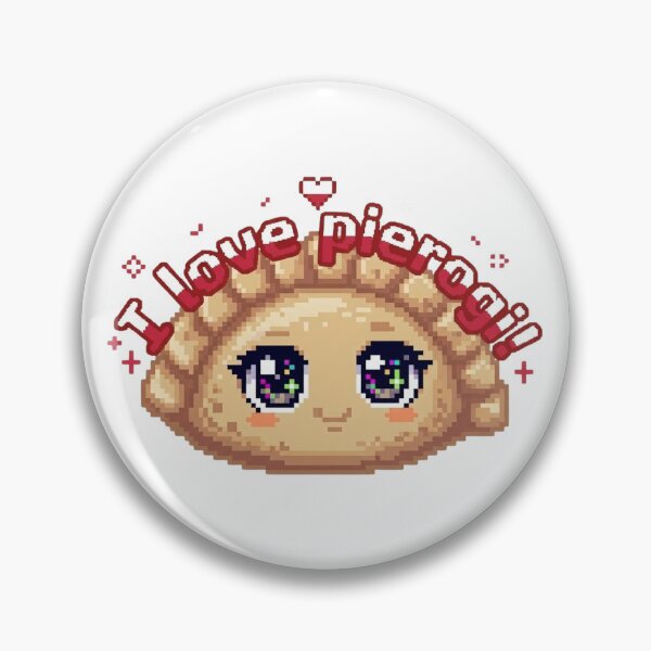 Item preview, I Love Pierogi ! - Cute Kawaii Pixel Polish dumplings designed and sold by RDproject.