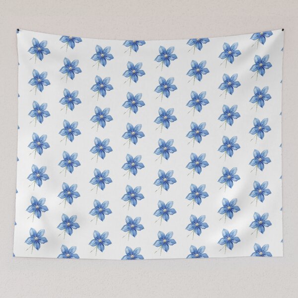 Item preview, Blue Clematis Watercolors designed and sold by uunaa.