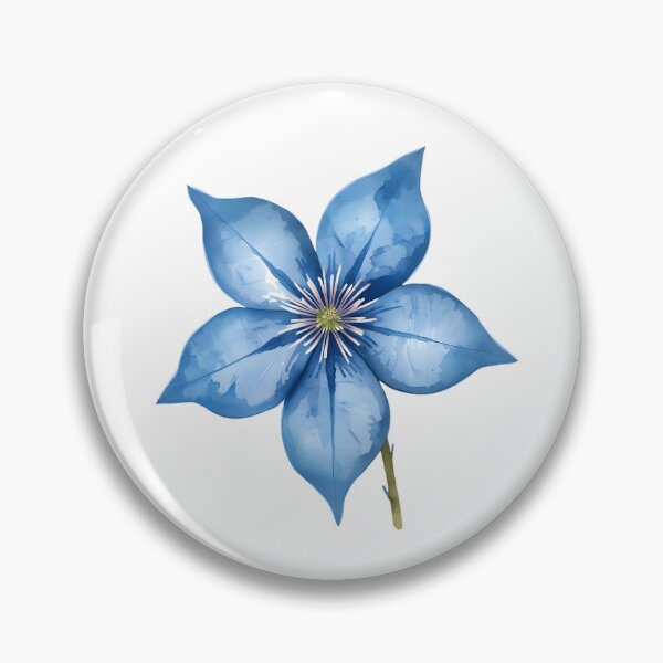 Item preview, Blue Clematis flower Watercolors designed and sold by uunaa.