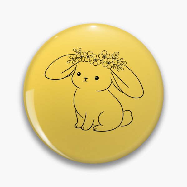 Item preview, Cute Bunny with Floral Crown | Minimal Spring Bunny Art designed and sold by Shanker-studio.