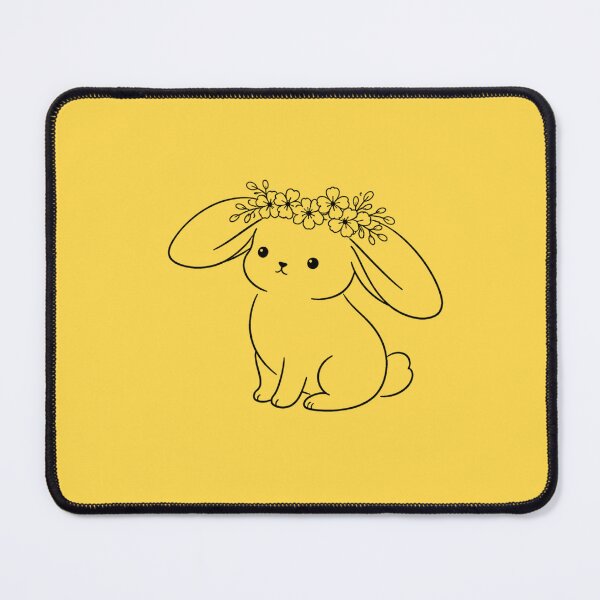 Item preview, Cute Bunny with Floral Crown | Minimal Spring Bunny Art designed and sold by Shanker-studio.