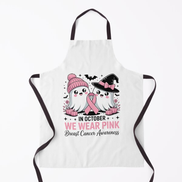 Item preview, In October We Wear Pink Ghost Witch Breast Cancer Awareness designed and sold by IdunayaStore.