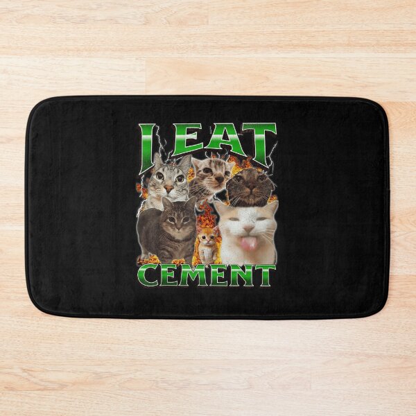 Item preview, I Eat Cement Cat Meme Chaotic Funny Humor designed and sold by tadmercado.