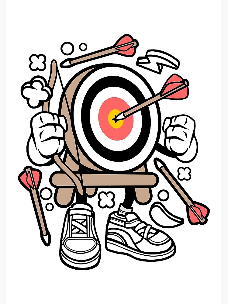 "Archery Target Cartoon" Photographic Print for Sale by wearitout