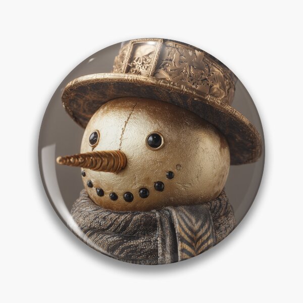 Item preview, Golden Snowman Winter Design – Luxury Christmas Snowman Illustration designed and sold by WordPlayStudio.