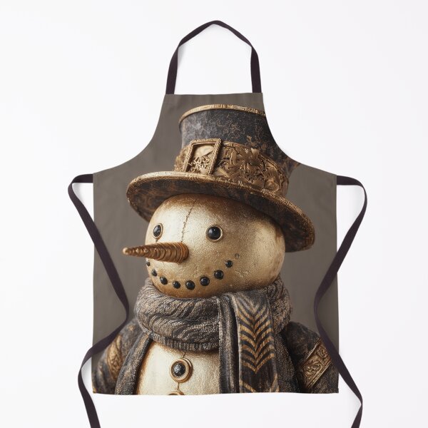 Item preview, Golden Snowman Winter Design – Luxury Christmas Snowman Illustration designed and sold by WordPlayStudio.