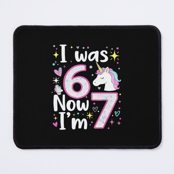 Item preview, I Was 6 Now I’m 7 Unicorn Birthday Cute designed and sold by gladysenglish.