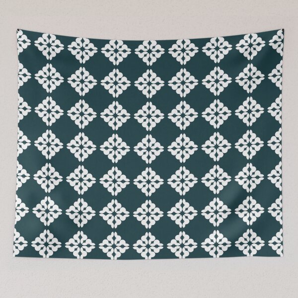 Item preview, Dark teal lace effect seamless repeating pattern designed and sold by SeamlessDsign.