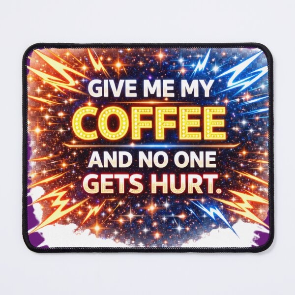 Item preview, GIVE ME MY COFFEE and NO ONE GETS HURT designed and sold by Nika Art Studio.