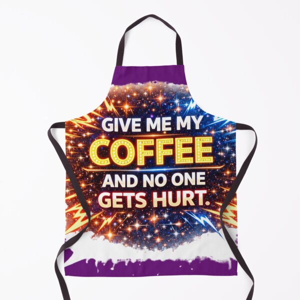 Item preview, GIVE ME MY COFFEE and NO ONE GETS HURT designed and sold by Nika Art Studio.