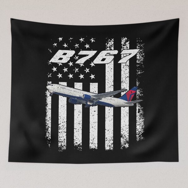 Item preview, Avión Boeing 767 con la bandera patriótica estadounidense. designed and sold by Emberglowo.