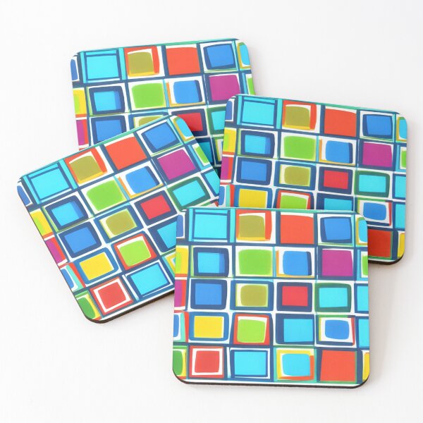 Item preview, Vibrant Modern Geometric Square Abstract Pattern designed and sold by AlxVel.