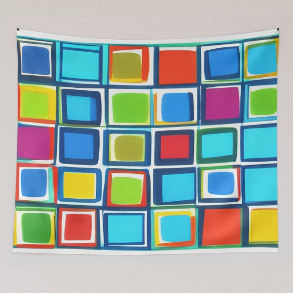 Item preview, Vibrant Modern Geometric Square Abstract Pattern designed and sold by AlxVel.