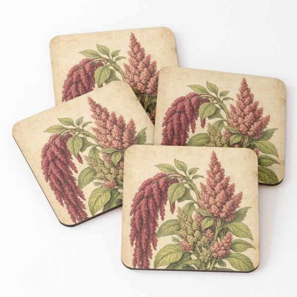 Item preview, Vintage Amaranth Botanical Illustration – Antique Red Flower Print Cottagecore Wall Art designed and sold by Darlin8888.