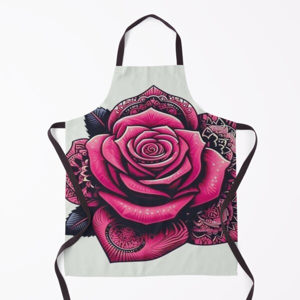 Item preview, Drawing of a zentangle pink rose designed and sold by NivyasArtistry.