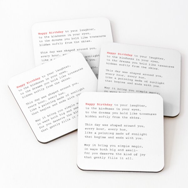 Artikelvorschau, Inspirational Birthday Poem Prints, Happy Birthday Card Collection, Sentimental Verse Wall Art entworfen und verkauft von BlareBlare.