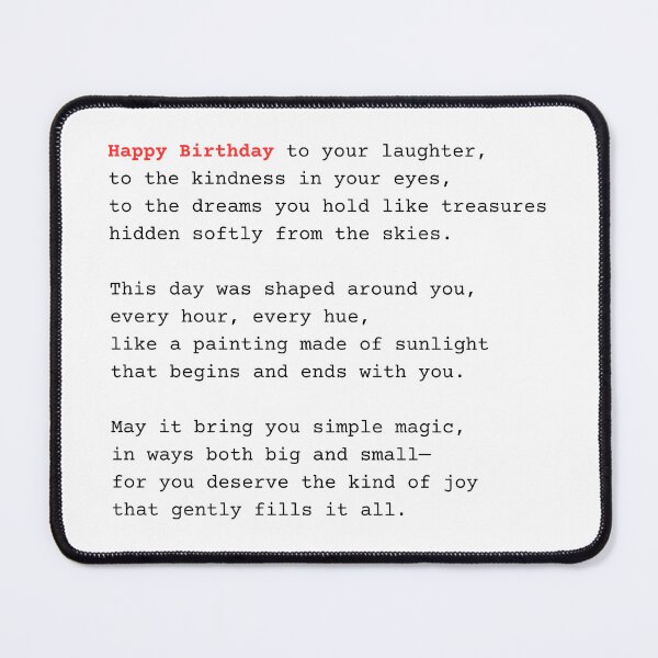 Item preview, Inspirational Birthday Poem Prints, Happy Birthday Card Collection, Sentimental Verse Wall Art designed and sold by BlareBlare.