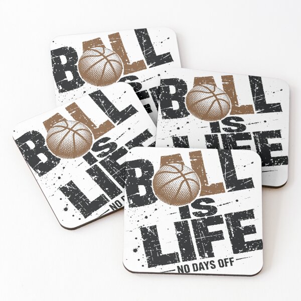 Item preview, Ball Is Life Basketball Grunge Distressed Typography Halftone Dots Sports Design designed and sold by Dejbar.
